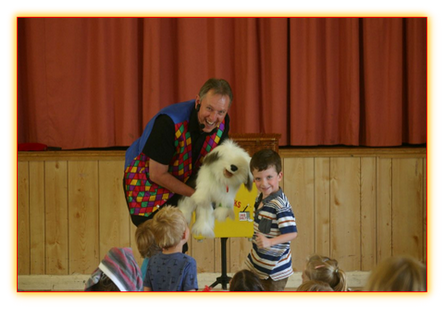 Dennis the Dog at a School's Magic Show Dennis the Dog at a School's Magic Show